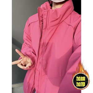 现货5W件冬季三防美式高街雪山立领冲锋衣棉衣男女棉服厚夹克外套图片