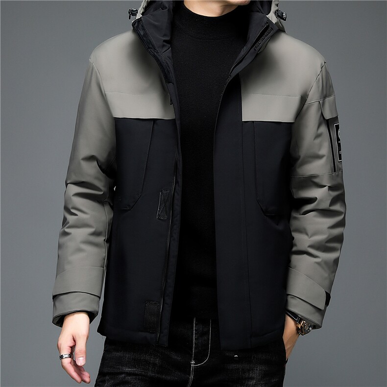 中老年白鸭绒羽绒服可脱卸帽冬季保暖休闲外套男ALXB8615-P315,男装羽绒服,电商B212（原钱塘6029）