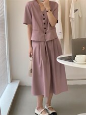 韩系简约套装，女装职业装，土布鱼