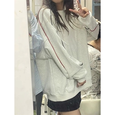 5315-P45情侣款纯棉华棉复合宽松休闲卫衣薄款/加绒，女装卫衣/绒衫，星座617A-2