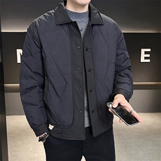 2024店主风冬季新款时尚休闲翻领拼接羽绒服外套男YR9887-P175，男装羽绒服，电商A413