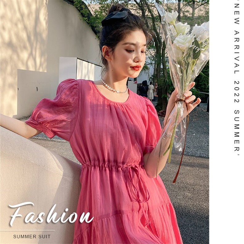 大货已出粉色连衣裙251-25117-P105-K158,女装连衣裙,浙宝189