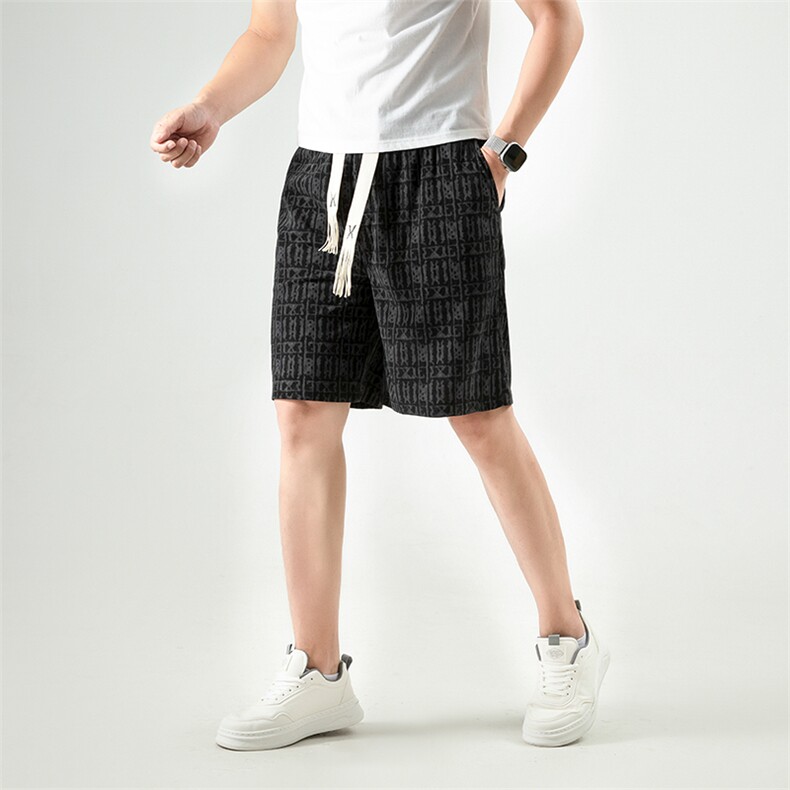 ！现货YK86082-P222025夏季新款男士印花短裤,男装牛仔裤,电商A086-1