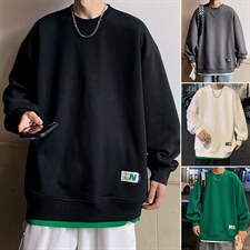 圆领卫衣男春秋季2026新款长袖t恤潮牌港风潮流美式高街宽松卫衣，男装T恤，星座1206-1（原A206-1）