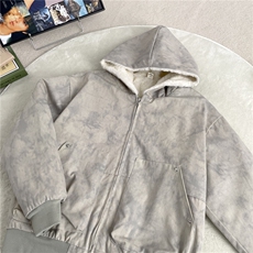 冬季新款加绒连帽外套潮流宽松休闲加厚保暖棉衣外套，男装棉衣，星座410-6（原星座1304-1）