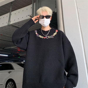 高质量！秋冬季半高领毛衣男士加绒加厚线衣针织衫男DMY544-特P38图片