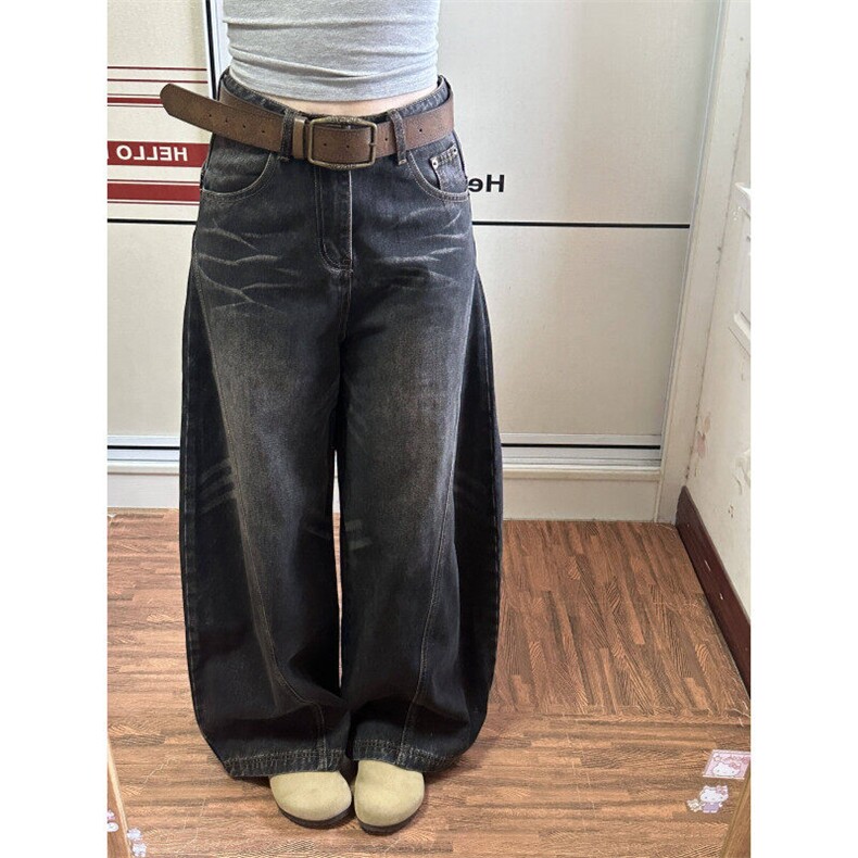 【有货】N1057CC-特P55弯刀牛仔裤男女同款阔腿裤子,男装牛仔裤,星座1007（原301D）