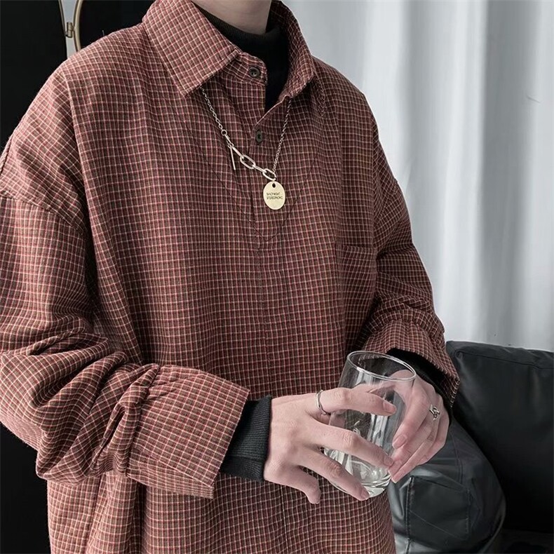 长袖衬衫男港风日系韩版潮流帅气衬衣C41P38,男装衬衫,星座1116-2