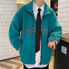 羊羔绒秋季印花外穿青春流行男标准慵懒休闲长袖羊羔绒GW55P40，男装夹克，星座1116-2