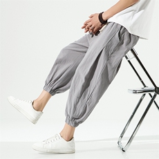 夏季男装九分裤风大码宽松青少年休闲裤XZ314A-1-K8017-P27，男装休闲裤，星座1513