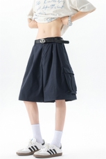8XL-M工装西装短裤男夏季宽松大码日系痞帅高级五分裤DK26002P48，男装休闲裤，电商B312