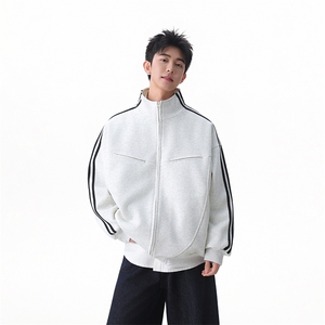 包现货-分割拉链卫衣潮牌男春秋美式百搭宽松开衫218-7-Y110-P85图片