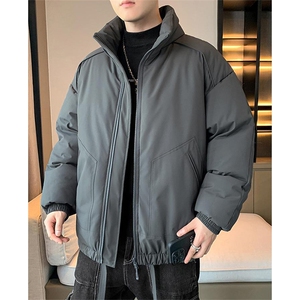 现货冬季美式休闲加厚雪山外套夹克立领纯色三防户外工装棉服图片