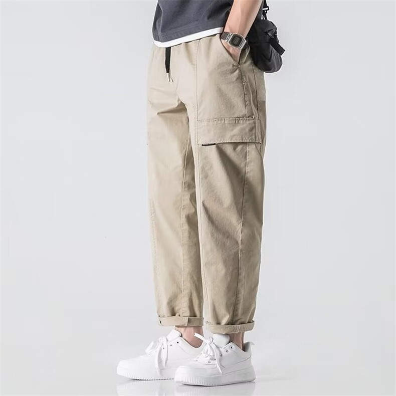 纯棉工装裤男士夏季新款宽松直筒长裤男款运动休闲裤子，女装休闲裤，星座1210-1