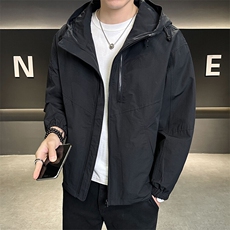 2025春季新款连帽纯色简约品质款夹克男士外套B317-JK8018-P145，男装夹克，电商B317