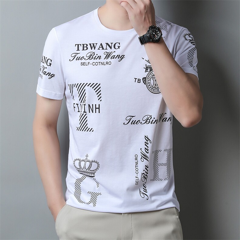 夏季薄款短袖T恤男士休闲宽松圆领上衣服新款潮流T恤XL6235-P63,男装T恤,星座1105-3