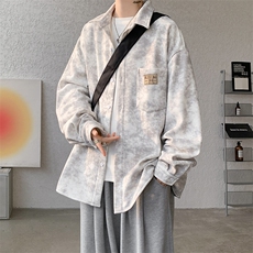 8XL-M秋冬款加绒加厚衬衫男做旧脏脏保暖外套大码衬衣CS29002P65，男装衬衫，电商B312