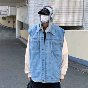 牛仔马甲男2025年秋季新款宽松夹克港风百搭工装外套MJ115-P60图片