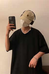 新款短袖男港风暖光夏季T恤休闲百搭假两件T恤男上衣TC3138-P30图片