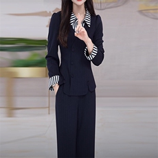 轻奢小众百搭丽丝精纺简约两件套2025秋季新品贵夫人清新显瘦套装，女装套装/套裙，超越