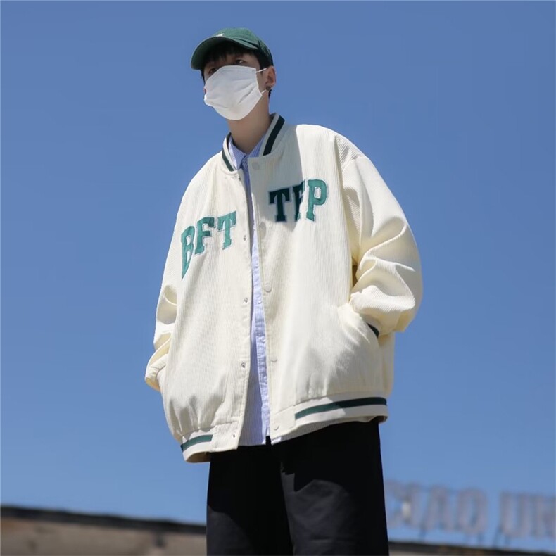 2023秋季新款灯芯绒夹克外套男ins港风百搭休闲棒球服W5184-P56,男装夹克,星座512-2