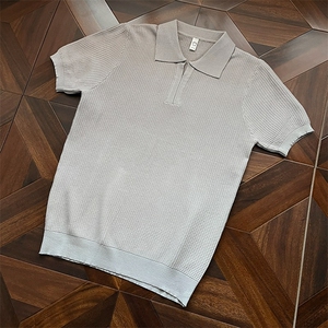 老钱风新款针织polo衫男修身短袖包芯纱休闲工装t恤潮LT1166-P46图片