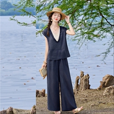 2026年夏季夏季两件套女休闲风，女装套装/套裙，素月