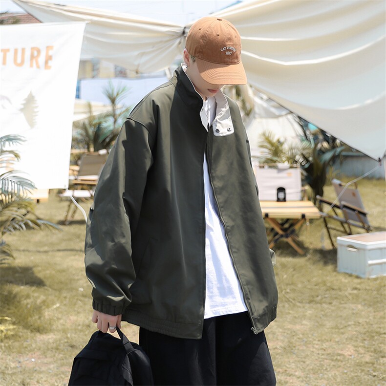 双层夹克男韩版潮流拼色2026春秋季新款ins宽松百搭外套W3222-P55,男装夹克,星座412