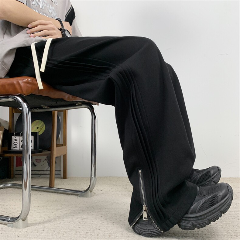秋冬宽松情侣大码直筒裤纯色华棉休闲百搭长裤K9910p55,男装休闲裤,电商D315A