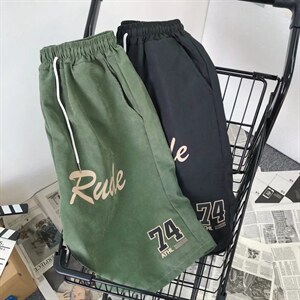 美式字母印花休闲运动短裤男夏季DK20P25图片