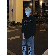 23印花长袖T恤男打底衫，男装T恤，星座310A-4