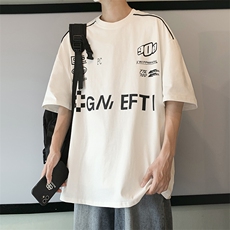 美式高街T恤男韩版潮流字母印花痞子帅2026夏季ins体恤ST155-P35，男装T恤，星座412