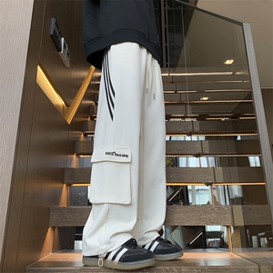 秋季条纹织带字母绣花工装卫裤休闲裤 XZ604-K104-特P40控78图片