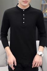风卫衣男士秋冬季加绒加厚立领t恤宽松潮流休闲棉毛打底体恤，男装T恤，电商B212（原钱塘6029）