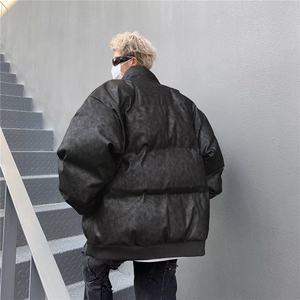 新款棉衣男冬季棉袄外套做旧皮棉衣  M8031 P105图片