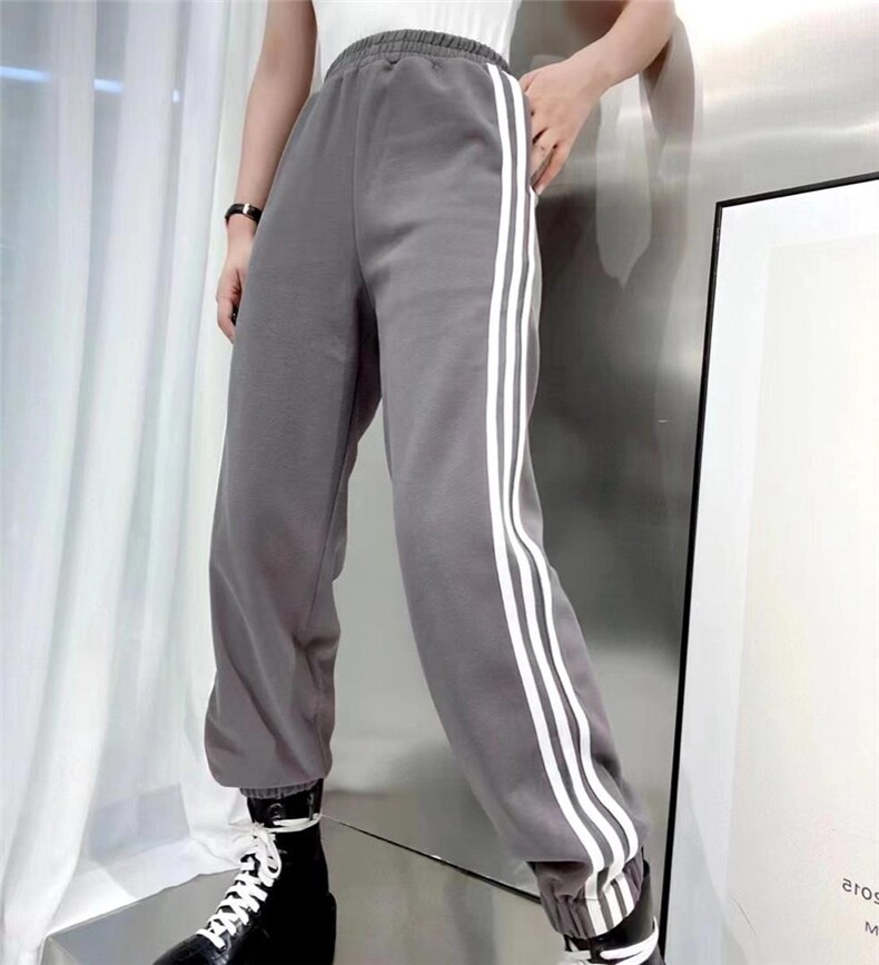 灰色运动裤女宽松束脚2021早秋新款休闲卫裤显瘦，女装休闲裤，南门村口 8090