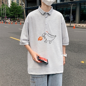 PL57040-P35 翻领短袖polo衫男大码胖子半袖t恤男有领保罗衫图片