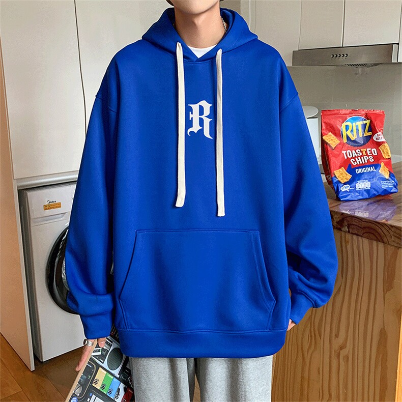 W2233-P50秋冬420克重磅大码美式套头连帽卫衣，有做加绒,男装卫衣,星座109