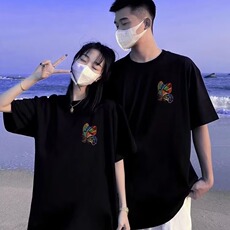 重磅短袖t恤男女夏新款美式潮牌潮休闲情侣装半袖体恤GA9002P36，男装T恤，星座1013-5
