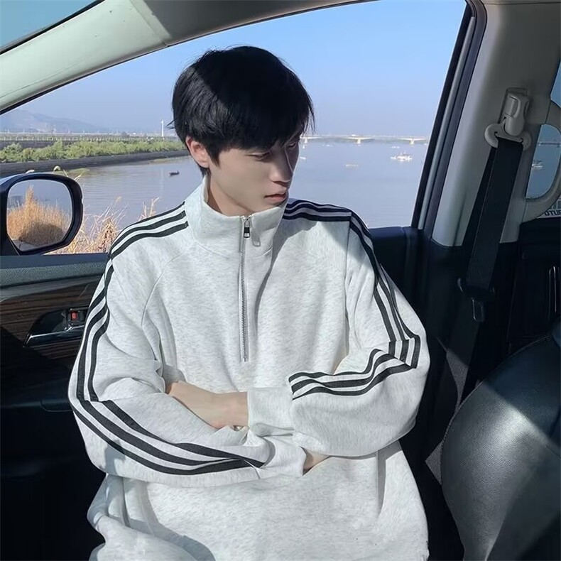 港风大码现货时尚简约立领半开襟2026卫衣外套大码上衣W295，女装短外套，星座1816-3（原1210-3）