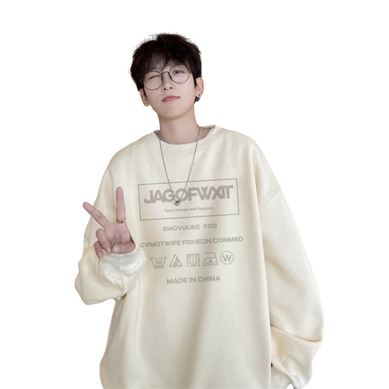 ！圆领卫衣男装港风长袖t恤男外套男WY517-特P23,男装卫衣,电商B371
