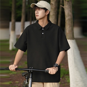 2339-P28 大码 大码男士休闲宽松翻领T恤上衣男图片