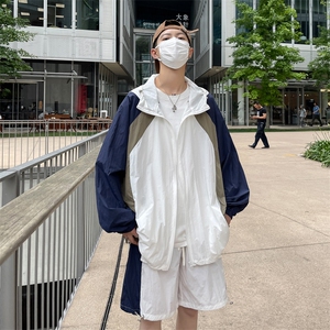 防晒服套装男 夏季运动风拼色时尚防晒衣夹克衫 XZ514-2-1608-P98图片