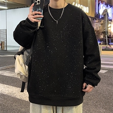 2025春季港风新款满天星碎钻圆领卫衣VE55147-P40，男装卫衣，星座717