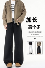 加长版裤子男高个子阔腿直筒牛仔裤190cm115休闲百搭长裤KZ079P48，男装牛仔裤，电商B312