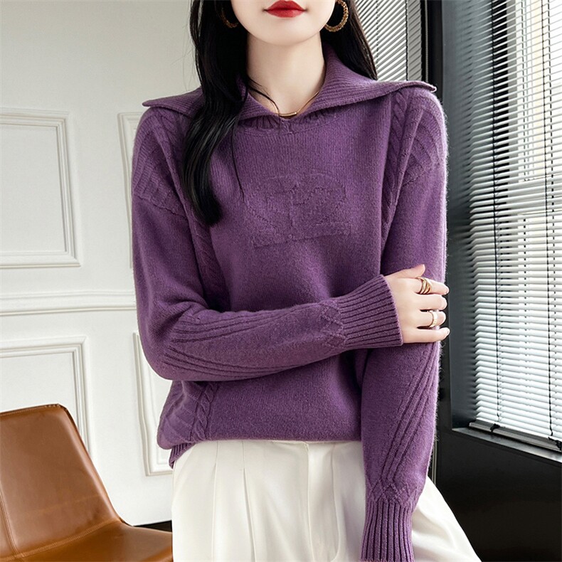 女士秋冬保暖羊毛衫羊毛时尚柔软贴肤，女装羊毛衫，蒙莲贝斯