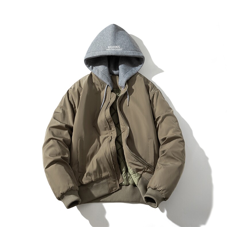 现货3色欧美街头酷炫棒球服飞行服夹克棉服外套,男装棉衣,电商A105