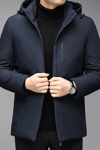 冬季男士纯色保暖面包服中青年男休闲连帽可脱卸棉衣GR3582-P125，男装棉衣，电商B212（原钱塘6029）