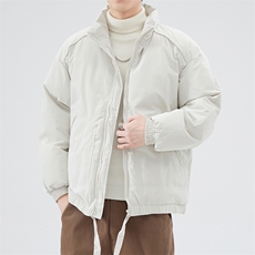 现货冬季美式休闲加厚雪山外套夹克立领纯色三防户外工装棉服，男装夹克，电商A486