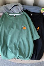416B-1-DT89-P25限39中性风刺绣短袖t恤夏季学生宽松体恤半袖，男装T恤，星座416B-1